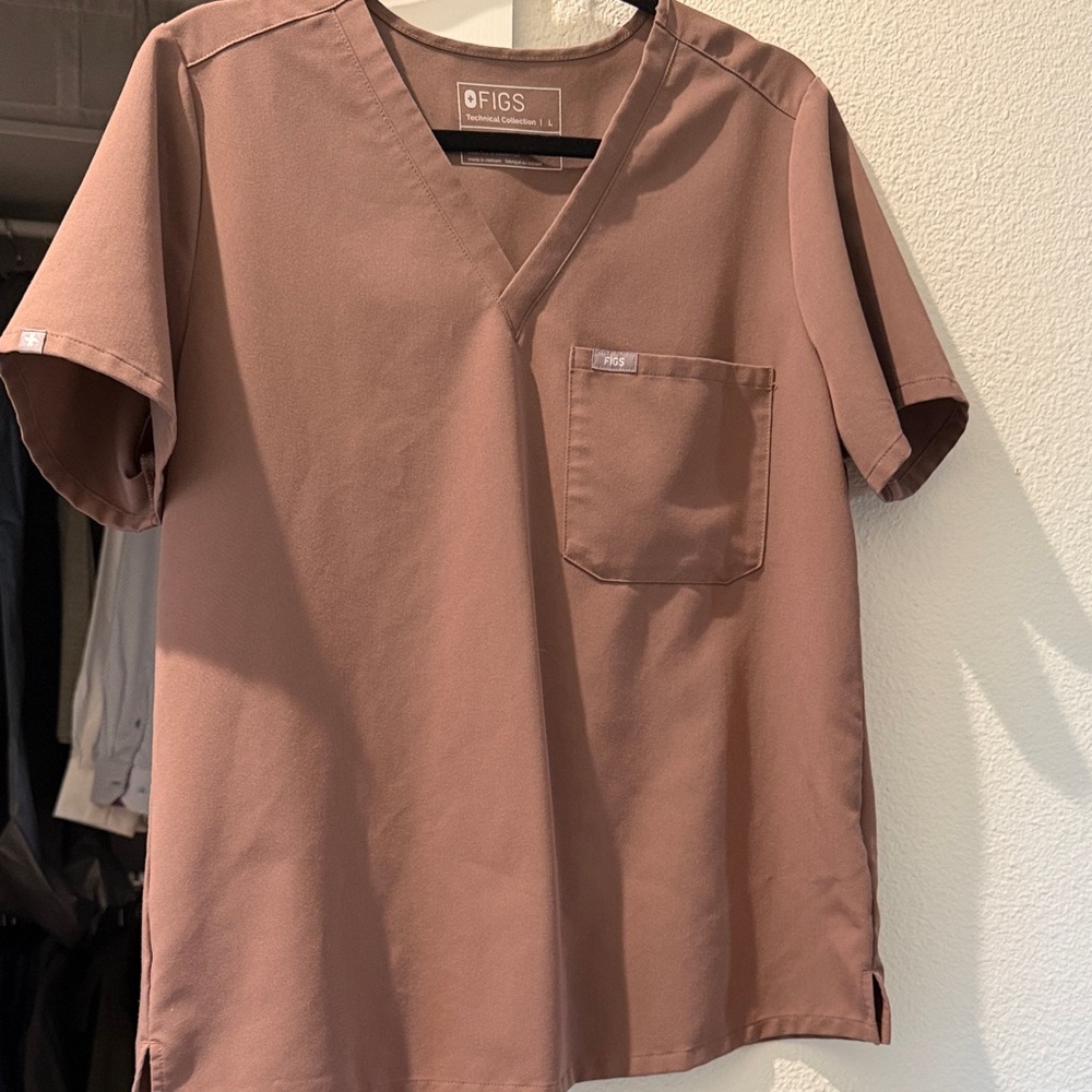FIGS  Brown V-Neck scrub top